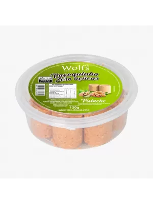 Paçoquinha com Pistache zero açúcar Diet 120g, Wolfs 