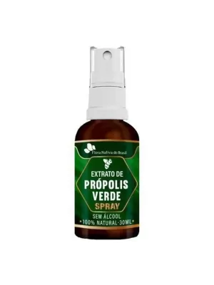 Extrato de Própolis Verde Spray sem álcool 30ml, Flora Nativa do Brasil 