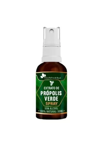 Extrato de Própolis Verde Spray sem álcool 30ml, Flora Nativa do Brasil 