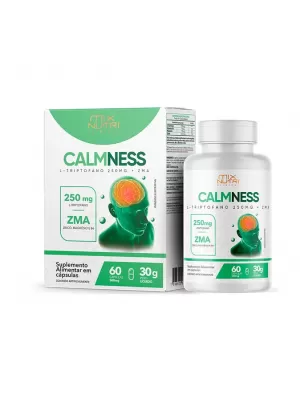 Calmness L-Triptofano 250mg + ZMA, Zinco, Magnésio e B6 com 60 cápsulas 500mg, MixNutri 