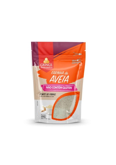 Farinha de Aveia Sem Glúten 200g, Grings 