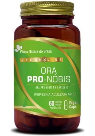 Ora Pro Nóbis 60 cápsulas 500mg, Flora Nativa do Brasil 