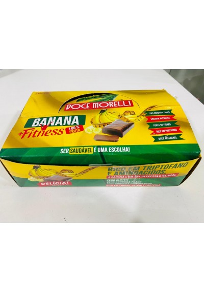 Caixa com 36 barrinhas de banana fitness sem adição de açúcares 1.440kg 