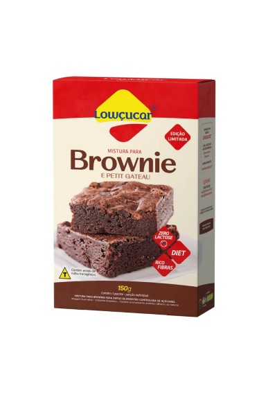 Mistura para Brownie e Petit Gateau Zero Lactose e Zero Açúcar 150g 