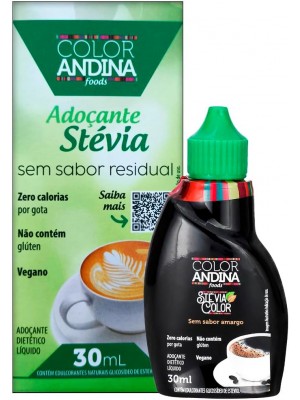 Adoçante Stevia líquido Color Andina 30ml