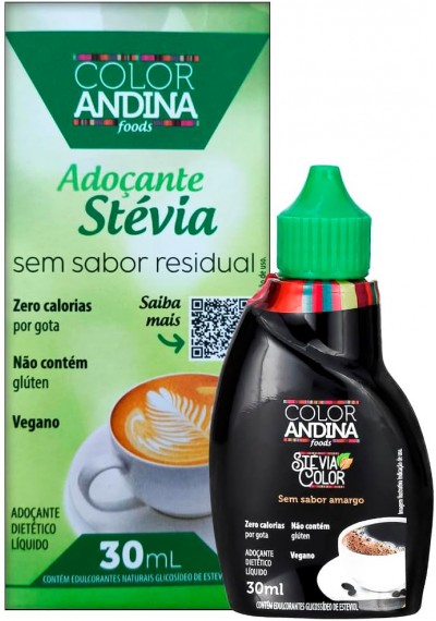 Adoçante Stevia líquido Color Andina 30ml