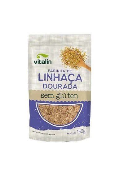 Farinha de linhaça dourada sem glúten 150g Vitalin 