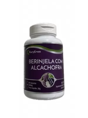 Berinjela com Alcachofra 60 cápsulas 500mg, Kury Ervas 