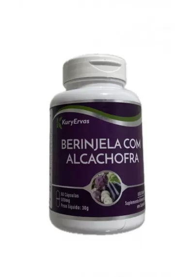 Berinjela com Alcachofra 60 cápsulas 500mg, Kury Ervas 