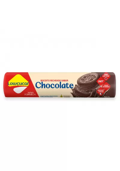 Biscoito Recheado Diet sem lactose 120g Lowcucar