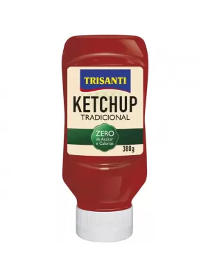 Ketchup tradicional sem adição de açúcares 380g, Trisant 