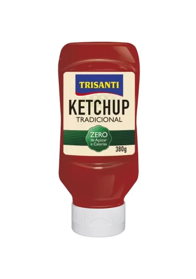 Ketchup tradicional sem adição de açúcares 380g, Trisant 