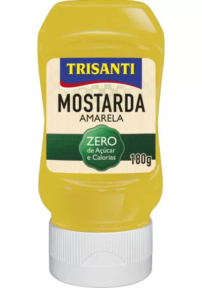 Molho de mostarda amarela zero adição de açúcares e calorias 180g, Trisanti 