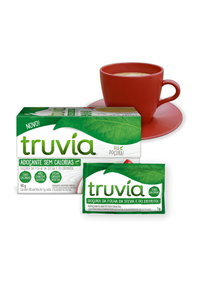 Adoçante Truvia Stevia e Eritritol em Pó 40 Sachês de 1g