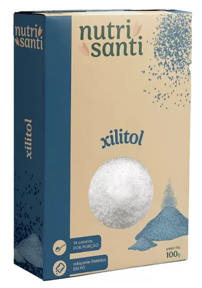 Adoçante Xilitol em pó 100g Nutri Santi 