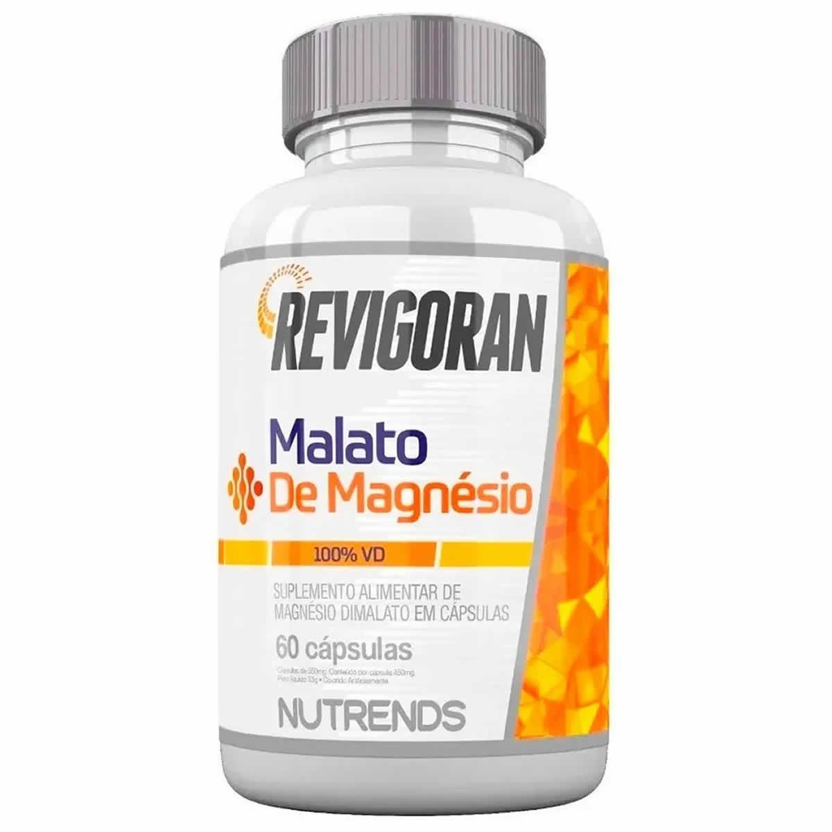 Revigoran Malato De Magnésio Com 60 Cápsulas De 550mg Nutrends